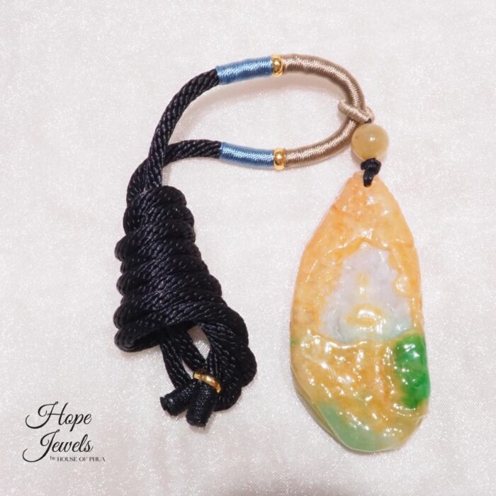 Scenery Jade Pendant with Certificate - Grade A Jadeite - Image 3
