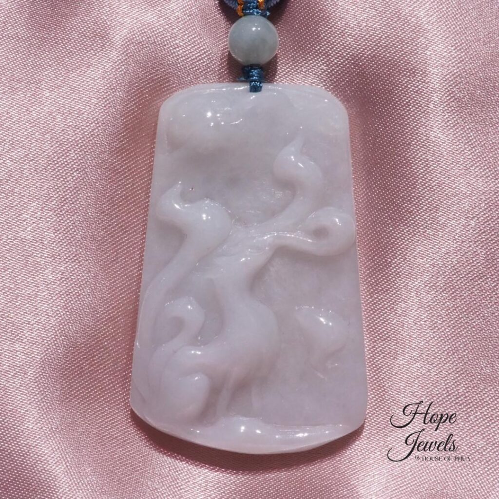 Nine-Tailed Wolf (九尾狼) Jade Pendant – Grade A Jadeite