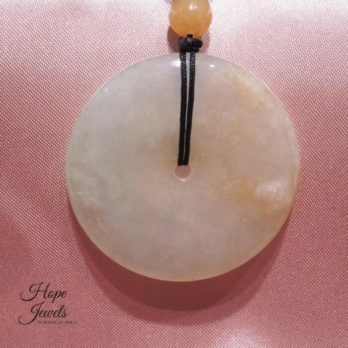 Ping An Kou (平安扣) Jade Pendant with Certificate - Grade A Jadeite