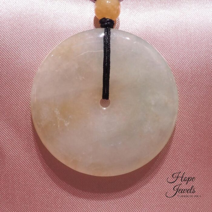 Ping An Kou (平安扣) Jade Pendant with Certificate - Grade A Jadeite - Image 2