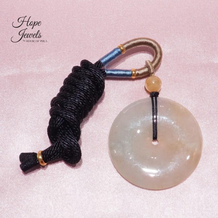 Ping An Kou (平安扣) Jade Pendant with Certificate - Grade A Jadeite - Image 3