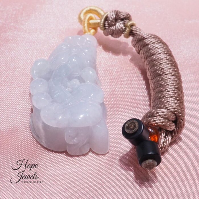 Pixiu Lavender Jade Pendant - Grade A Jadeite - Image 2
