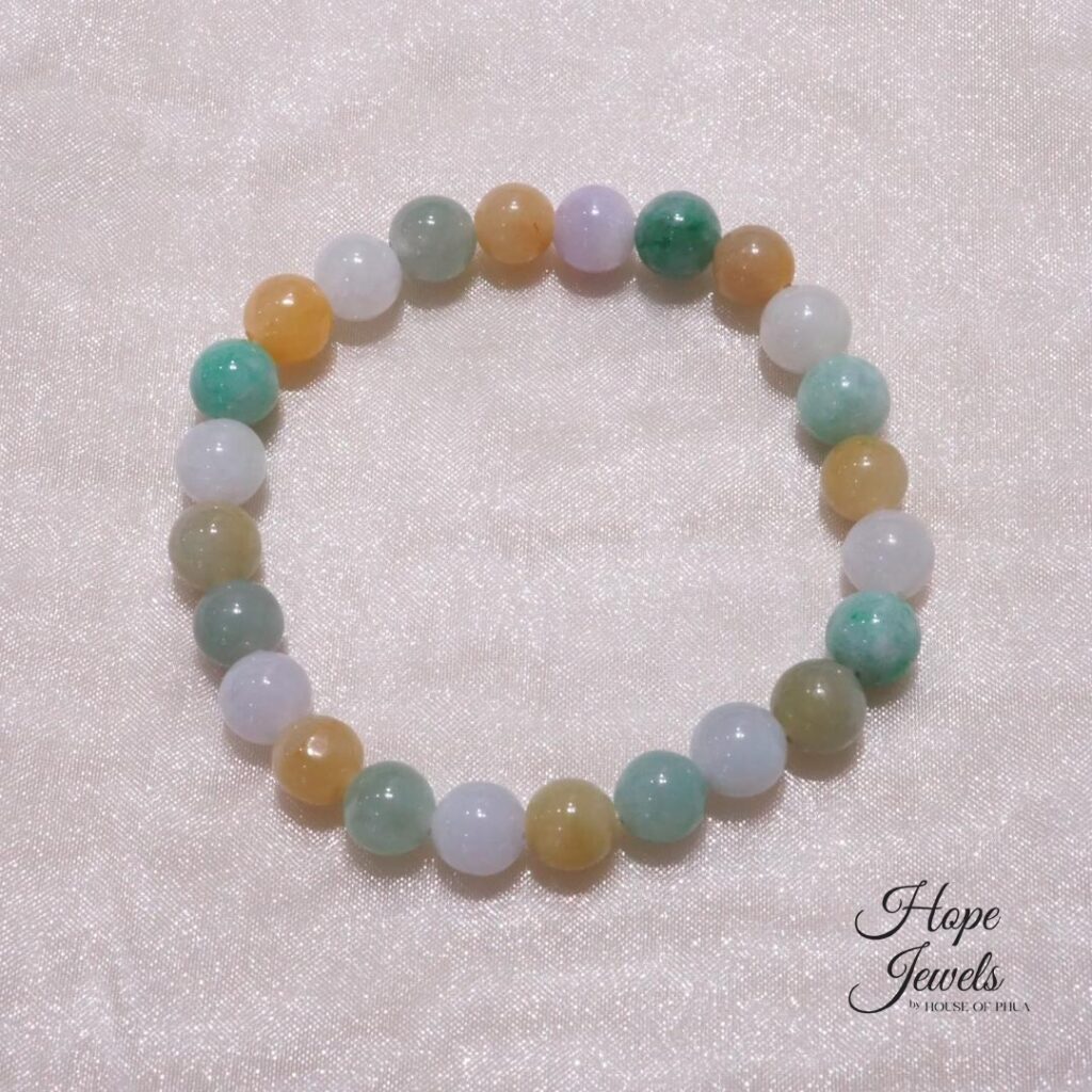 Multi-Colour Beads Jade Bracelet - Grade A Jadeite