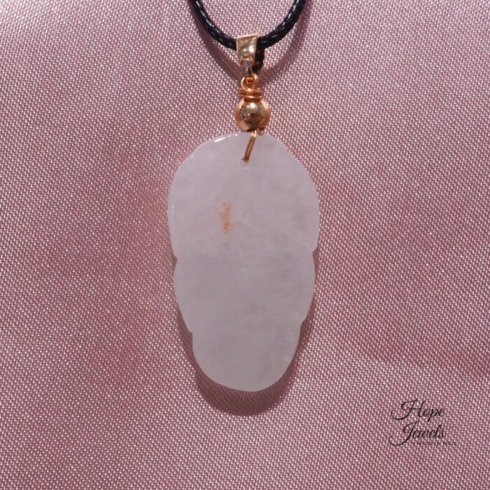 Leaf Shape Jade Pendant - Grade A Jadeite - Image 2