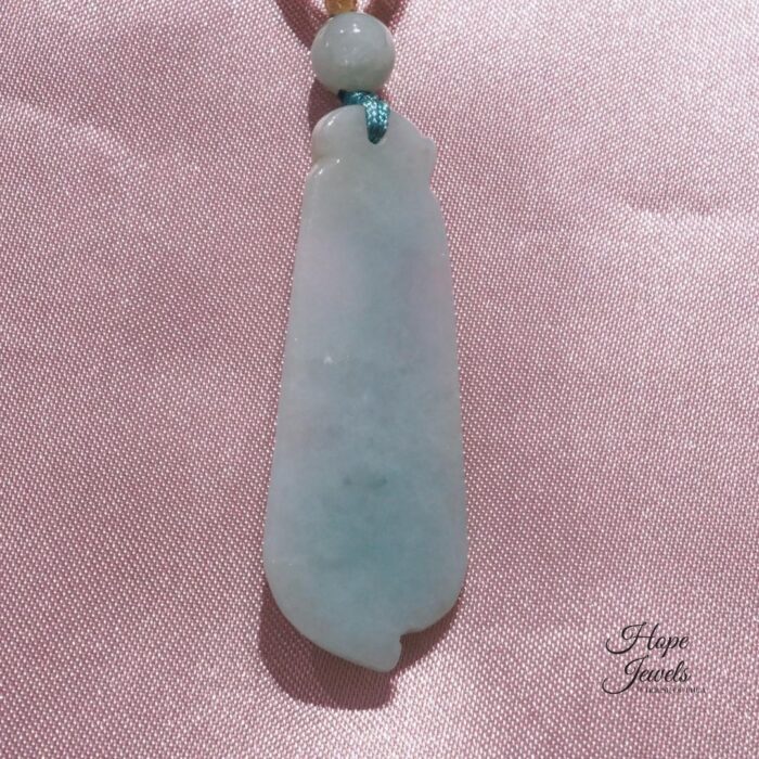 Bean Pod Jade Pendant - Grade A Jadeite - Image 2