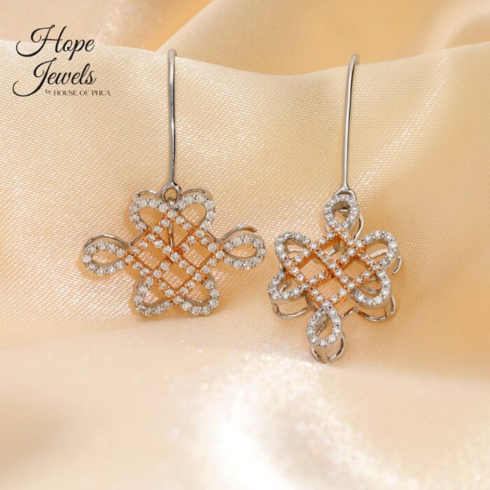 Hope Jewels Love Infinity Dangling Earrings